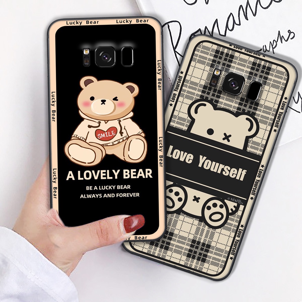 Ốp lưng Samsung S8 / S8 Plus / S8+ in hình cute, chú gấu thể thao tinh nghịch cực đáng yêu