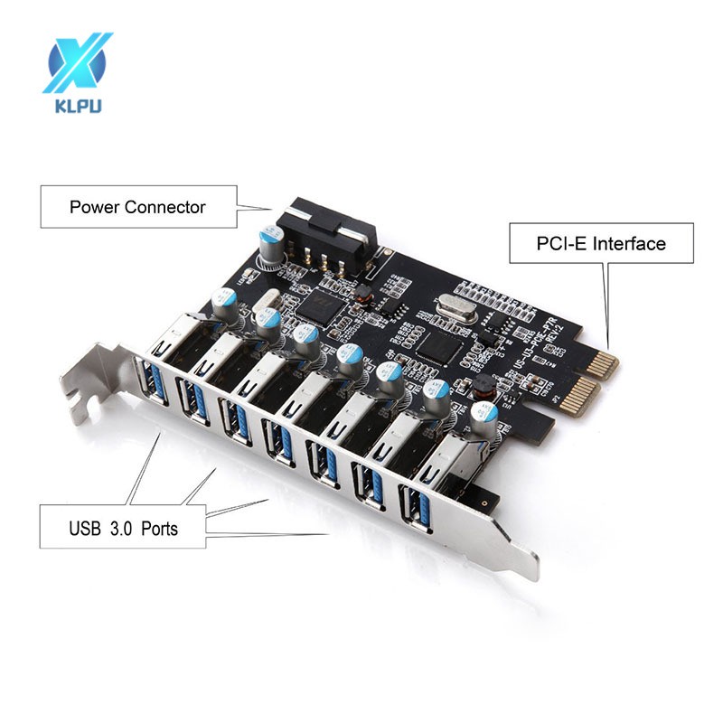 COD# 7 Ports Superspeed PCI-E To USB 3.0 Expansion Card PCI Express Internal #VN | BigBuy360 - bigbuy360.vn
