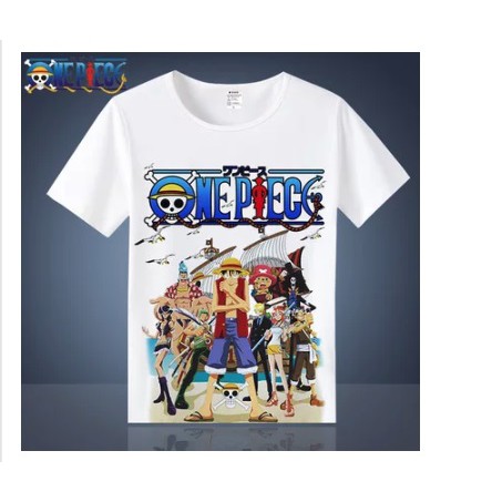 ÁO THUN TRẮNG BĂNG MŨ RƠM – ONE PIECE