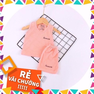Bộ ba lỗ vải sợi tre Ava cho bé trai bé gái sơ sinh 6-16kg - Gaukidsfashion