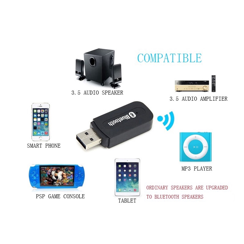 Bộ thu phát âm thanh Bluetooth và đài FM B 'u USB tiện dụng