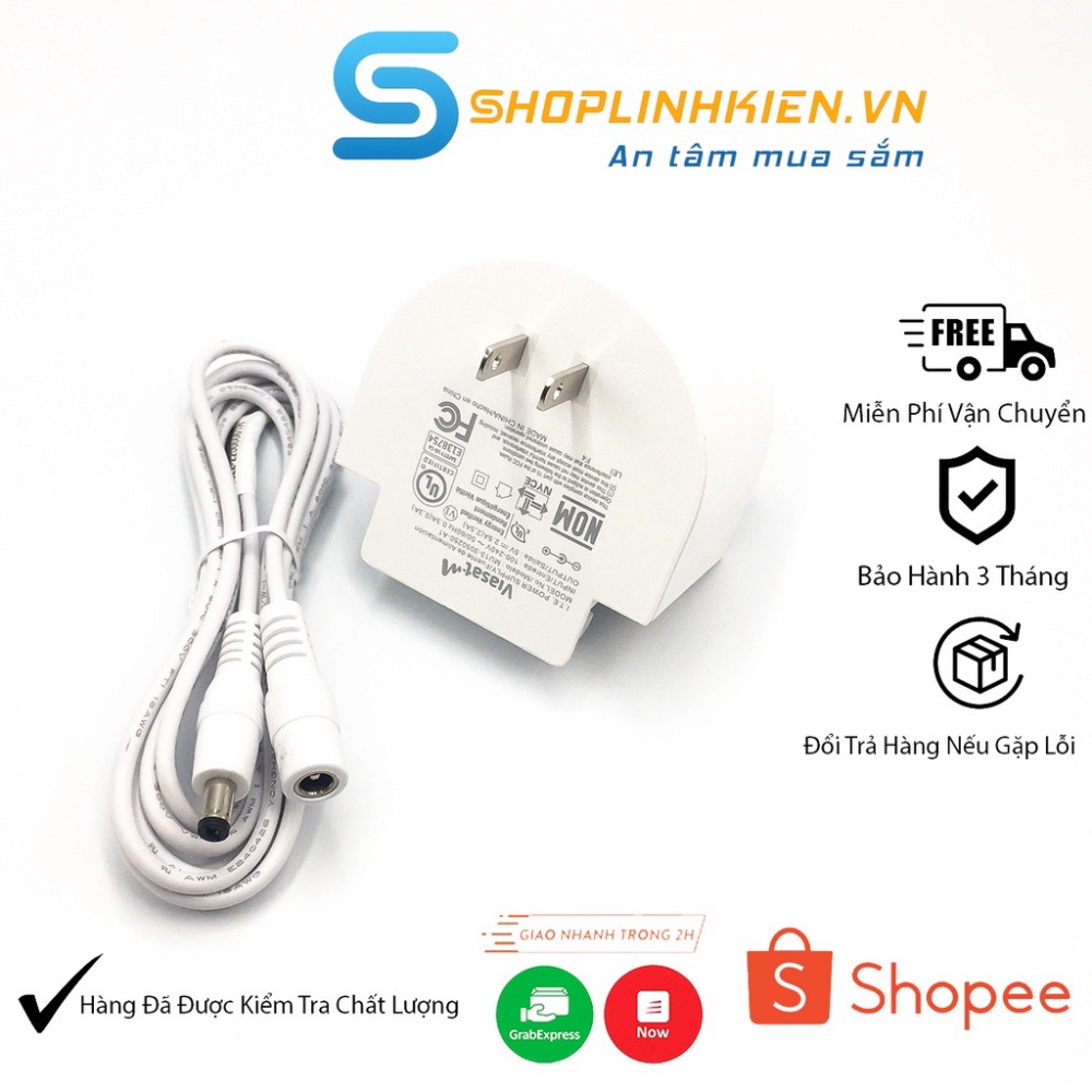 Nguồn Adapter 5V 2.5A 5.5x2.1mm Cho đầu android TV Box Cục Sạc 5V2A  hãng Viasat US