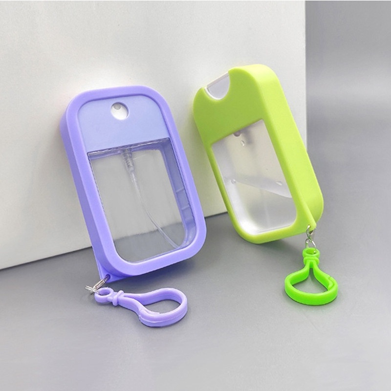 Vỏ bọc chai xịt nước hoa bằng silicone kèm móc khóa