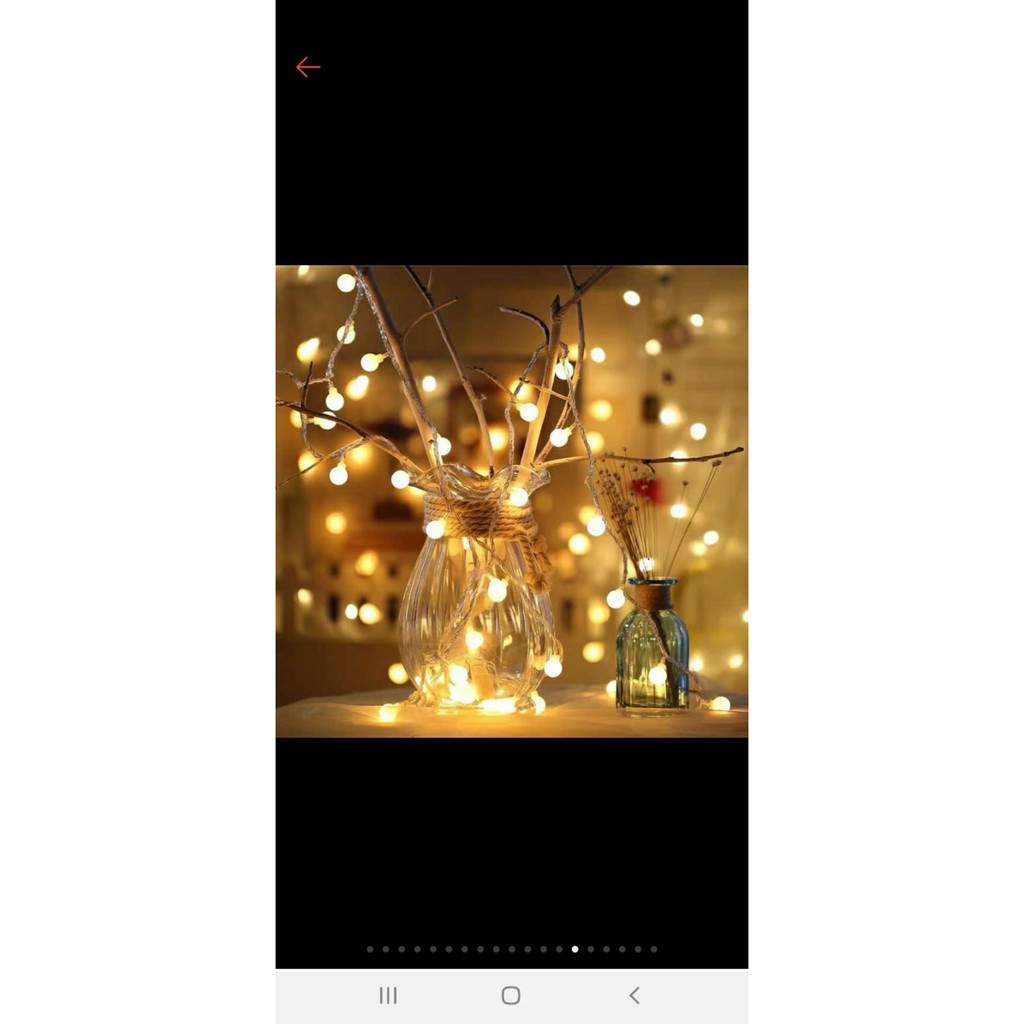 Dây Đèn Led Cherry Ball Chớp Nháy Cắm Điện - Dây Đèn Led Trang Trí