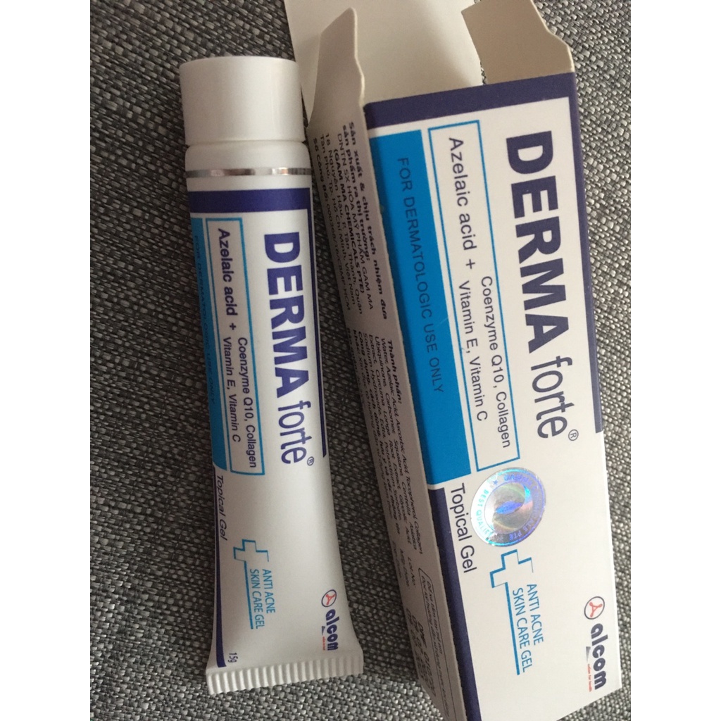 Derma Forte Gel 15g Kem Giảm Mụn Trứng Cá, Ngừa Thâm, Mờ Sẹo, Dưỡng Da