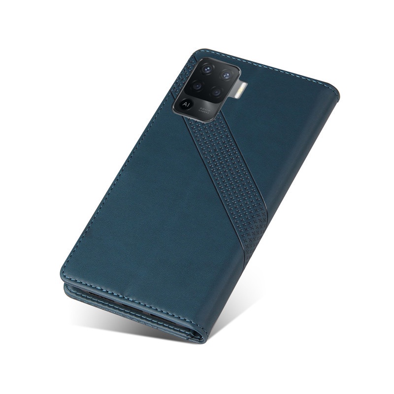 Mới Bao Da Điện Thoại Nắp Gập Dạng Ví Cho Oppo A15 A52 A53 A72 A74 A92 A93 A94 4g Find X3 Pro Reno 5f Realme 8 C21 A15S A53S Ốp