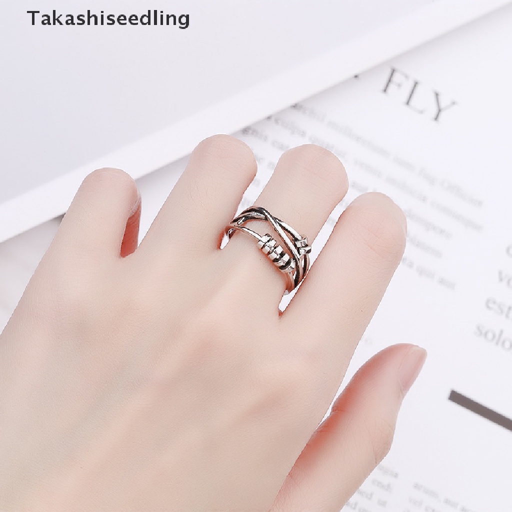(Takashiseedling) Nhẫn Mở Có Thể Điều Chỉnh Giảm Căng Thẳng Trang Sức Hạt Trang Sức