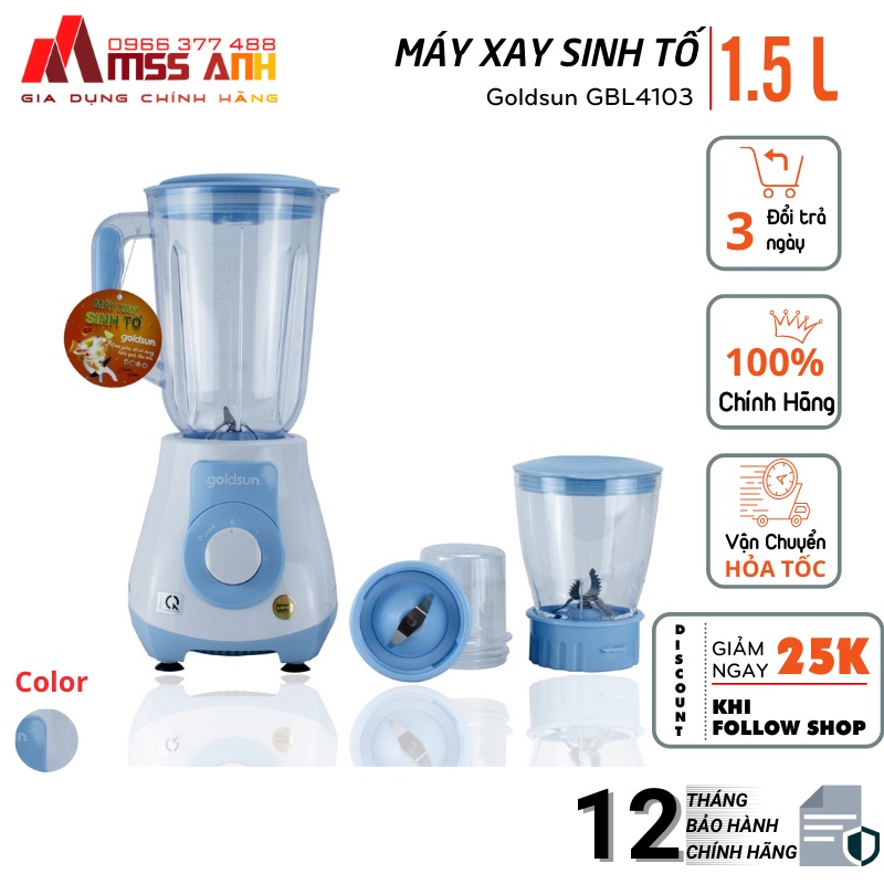 Máy xay sinh tố Goldsun GLB4103, Hàng chính hãng, Bảo hành 12 tháng