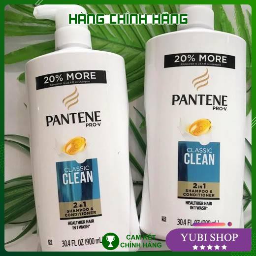 DẦU GỘI CLASSIC PANTENE 2 IN 1 - MỸ -  PANTENE DẦU GỘI XẢ 2IN1 PANTENE PRO-V CLASSIC CLEAN 900ML