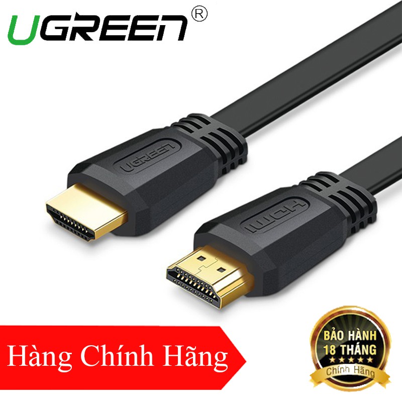 Cáp HDMI 2.0 dài 1.5m dây dẹt hỗ trợ 4K Ugreen 50819 - Hàng Chính Hãng