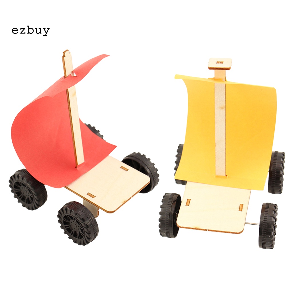 [EY] Eco-friendly DIY Car Kit Wind Power Car Model Imagination Cultivation for Entertainment