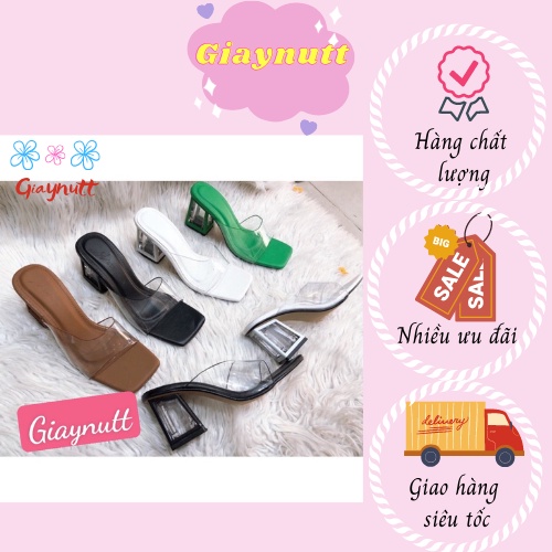 Guốc nữ quai trong mika mềm đi không đau chân gót mika TT93