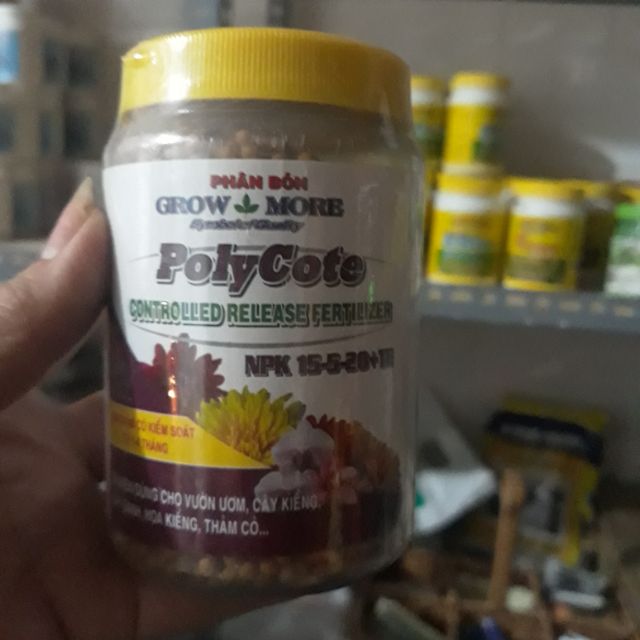 Phân tan chậm polycote 15-5-20+TE .GROW MORE. 100g