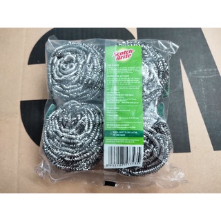 Cước cọ rửa inox Scotch Brite 3M, chà sạch rỉ sét, cháy khét nồi chảo.