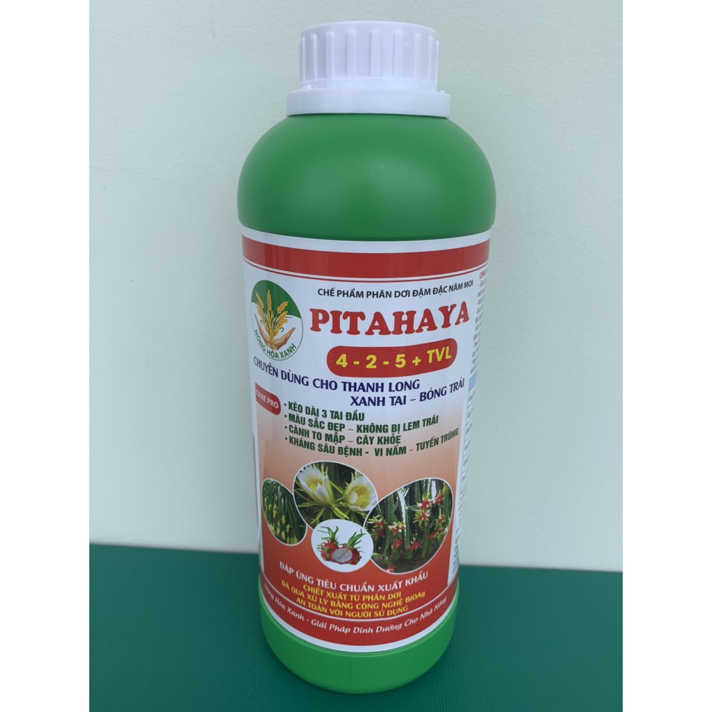 CHUYÊN DÙNG CHO THANH LONG Pitahaya 4-2-5 +TVL 1000ml •KÉO DÀI 3 TAI ĐẦU •MÀU SẮC ĐẸP