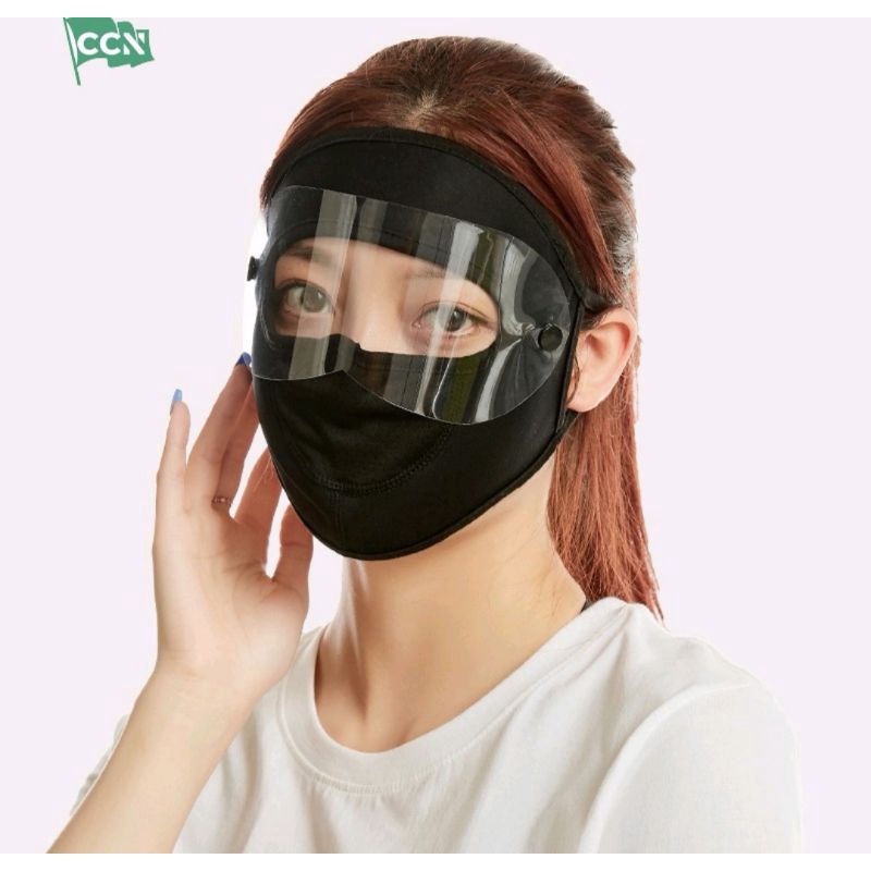 Khẩu trang mặt nạ có 2 kính 2 màu chống giọt bắn nước bọt Chống Dịch, Chống Tia UV, Chống Bụi, Cực Thoáng Mát