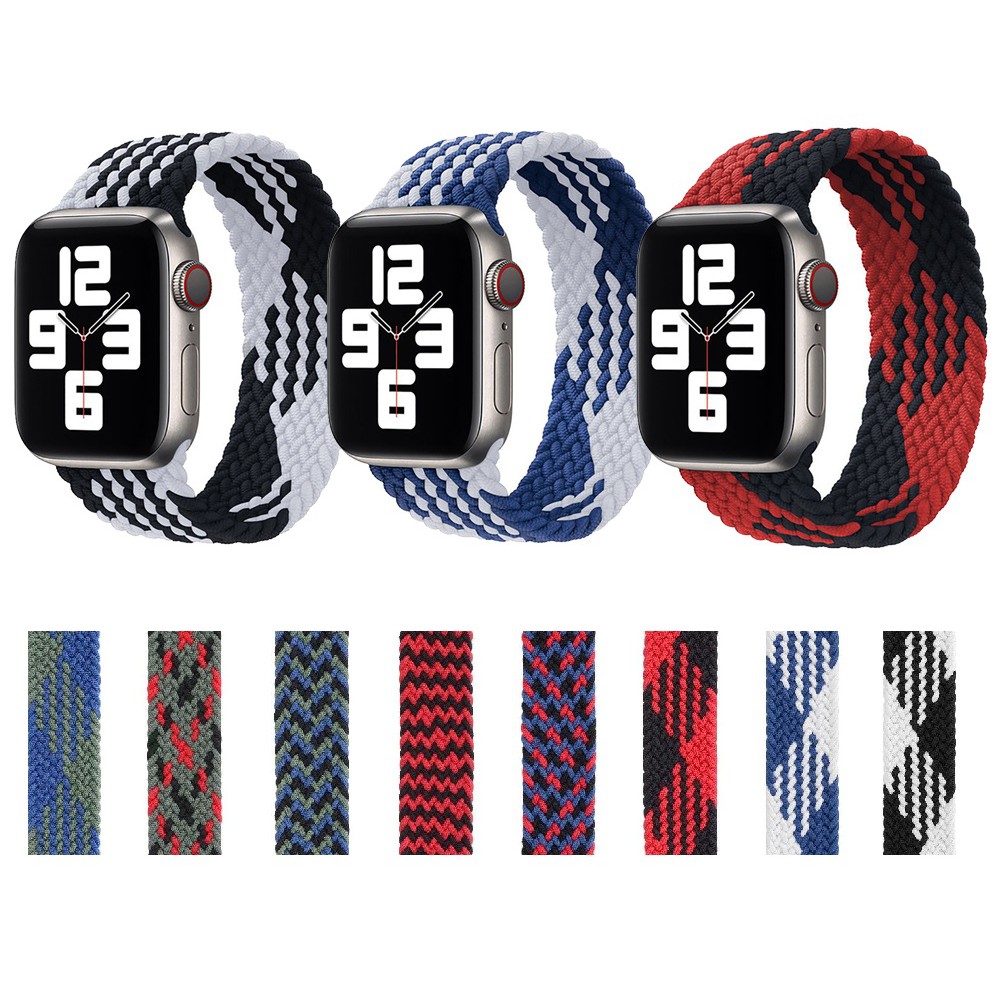Dây Đeo Đồng Hồ Bằng Nylon Co Giãn Cho Apple Watch 41 / 40 / 38mm 49 / 45 / 44 / 42mm Series Ultra / 8 / 7 / SE / 6 / 5 / 4 / 3 / 2 / 1