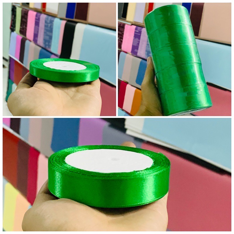 Lôc 10 cuộn ruy băng lụa 1cm - [ Brendo ]