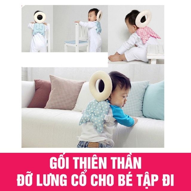 Gối thiên thần đỡ cổ và lưng cho bé
