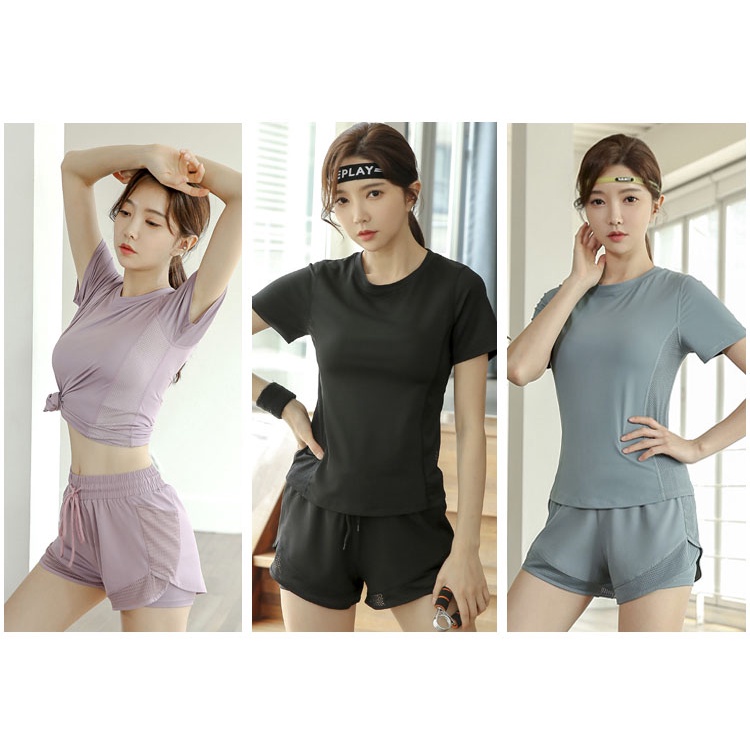 Bộ Đồ Tập Gym-Tennis-Chạy Bộ Cao Cấp - Set 3 Món Áo - Bra - Quần Short Tập Thể Thao Siêu Hot 2021 (Có Big Size)