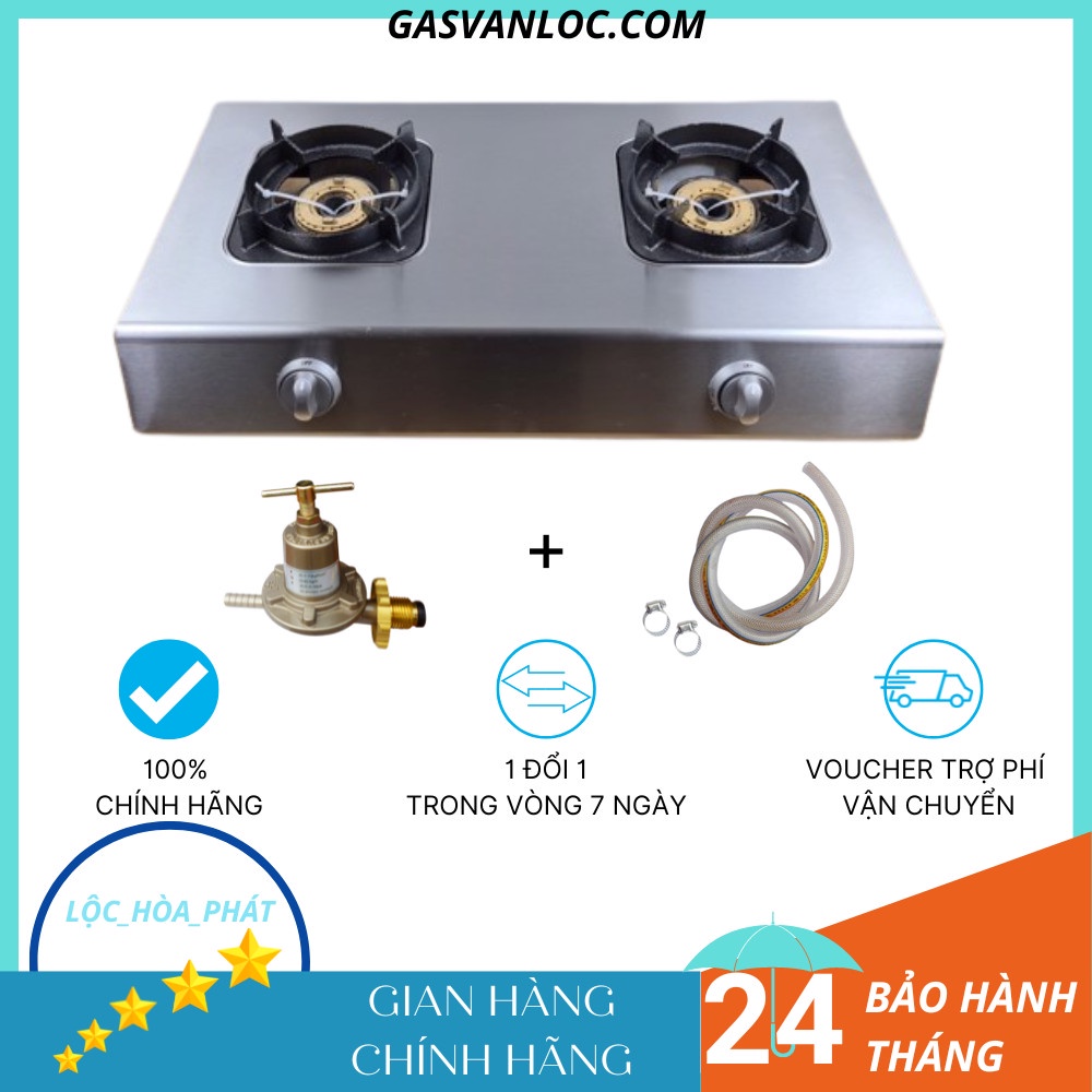 Bếp Khè Mặt Inox 2 Lò-Bếp Công Nghiệp