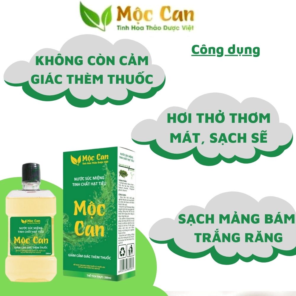 Cai thuốc lá thuốc lào vĩnh viễn mộc can nước súc miệng cai thuốc lá giúp - ảnh sản phẩm 2