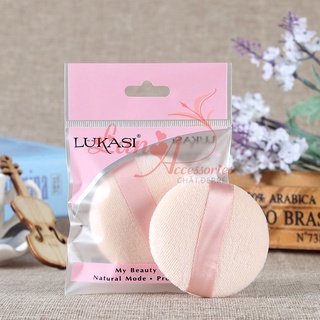 Bông dặm phấn Lukasi Powder Puff lLA-BDP01 cotton đường kính 6cm