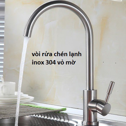 [FREESHIP] VÒI RỬA CHÉN NÓNG, LẠNH INOX 304 VỎ MỜ (LOẠI TỐT)