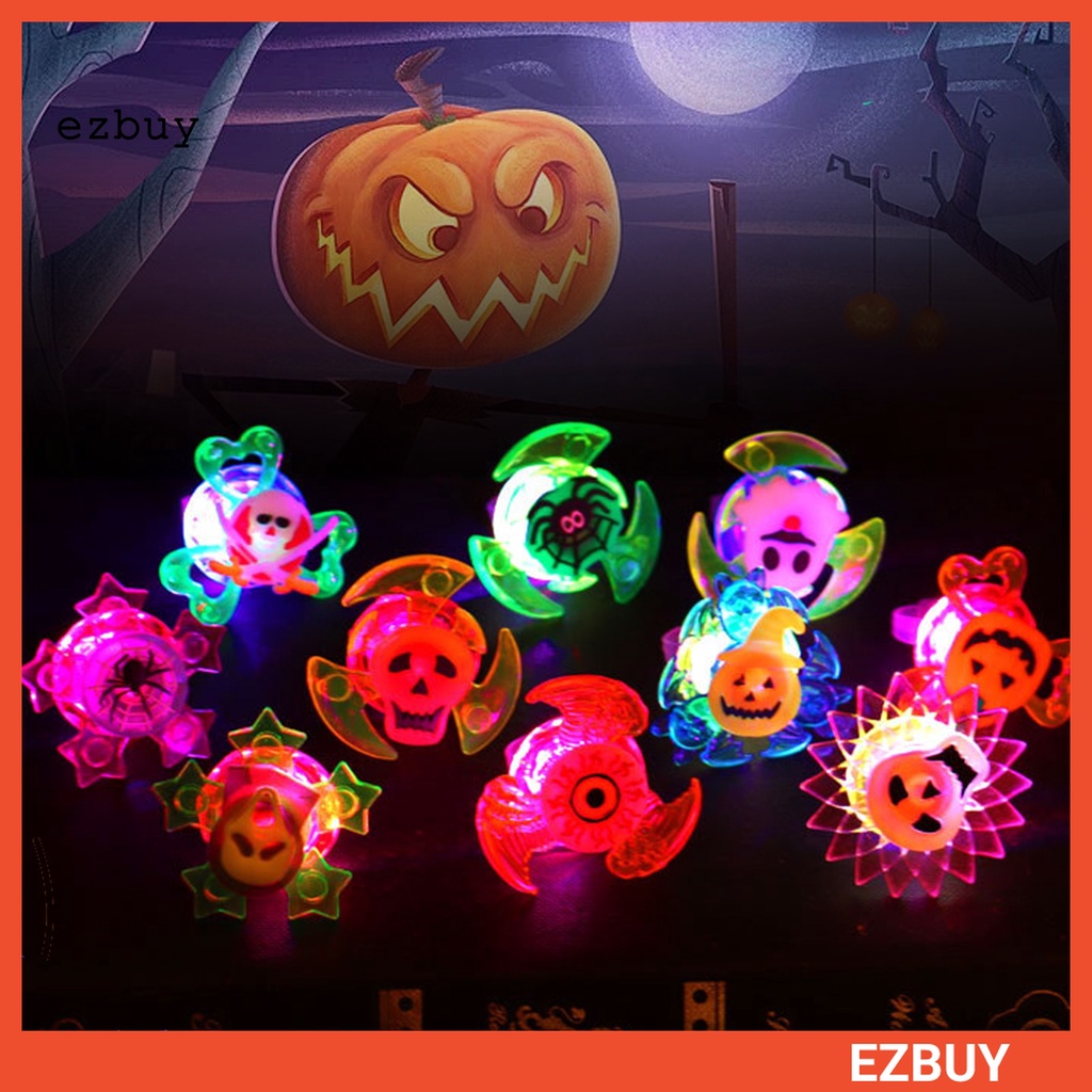 Ezbuy Nhẫn Xoay Có Đèn LED Nhiều Màu Siêu Sáng Nhỏ Gọn Tinh Tế Giải Trí Halloween Cho Trẻ Em