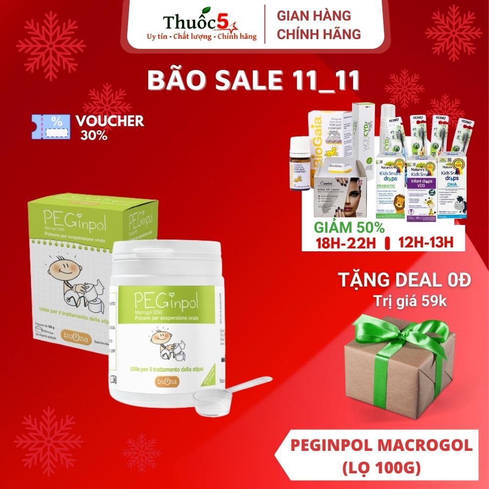 [GIÁ GỐC] PEGinpol Macrogol 3350 - Hỗ trợ táo bón cấp và mãn tính cho trẻ em (Lọ 100g)