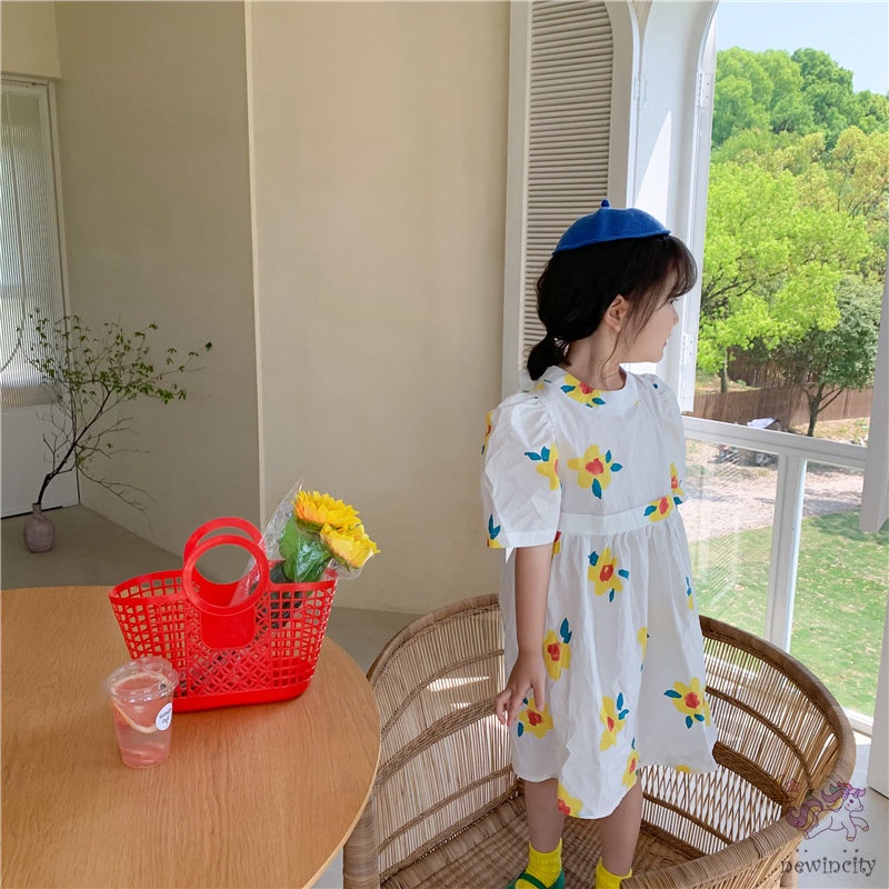 Đầm Công Chúa Hở Lưng Họa Tiết Hoa Dễ Thương Thời Trang Mùa Hè Cho Bé Gái