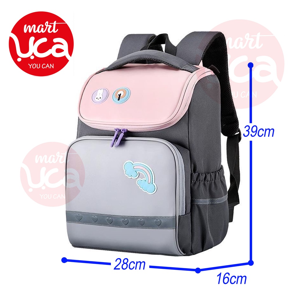 Balo trẻ em chống gù OUdeLE Chính hãng Hàng Nội Địa Trung cho bé đi học chống nước chống xước siêu nhẹ Uca Mart
