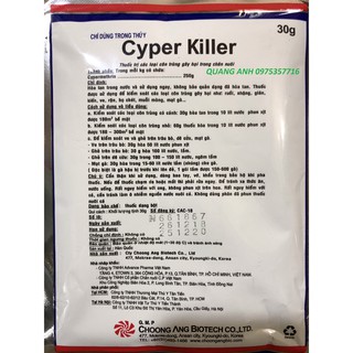 THUỐC TRỊ CÁC LOẠI CÔN TRÙNG TRONG CHĂN NUÔI GIA SÚC VÀ GIA CẦM - CYPER KILLER 30GR