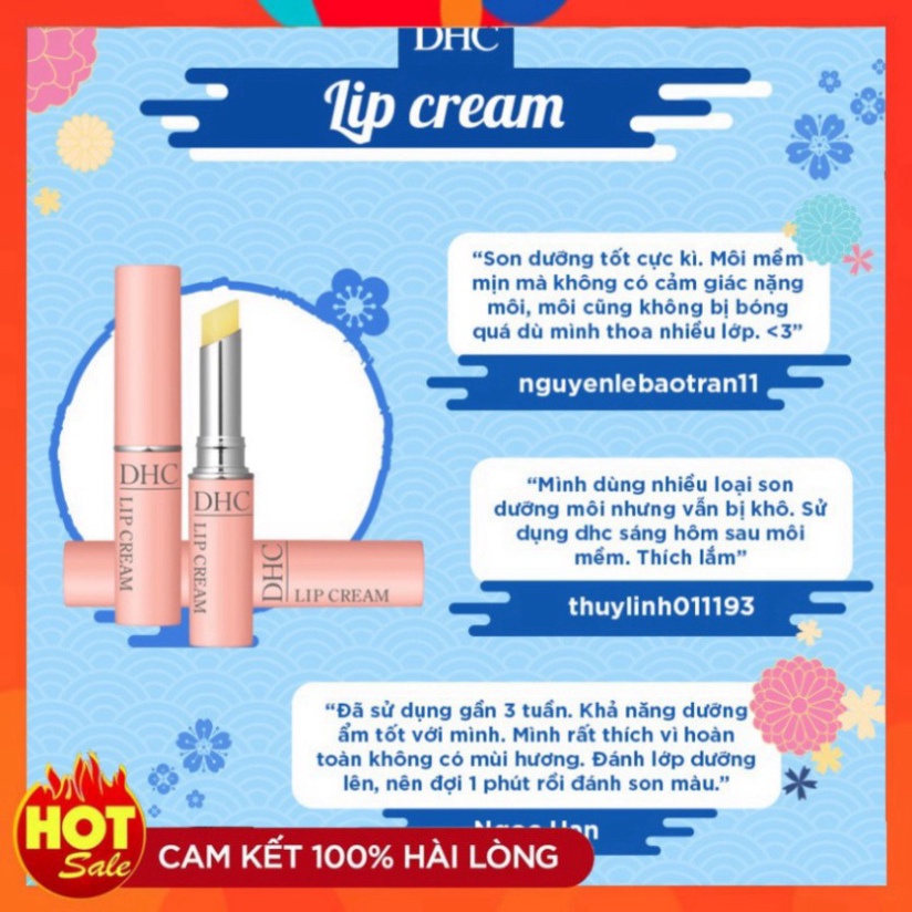 Son dưỡng môi  DHC Lip Cream 1,5g MBT Store BBT Store