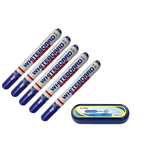 Bộ 05 cây bút lông bảng fo-wb015 và 01 cái lau bảng fo-wbe01