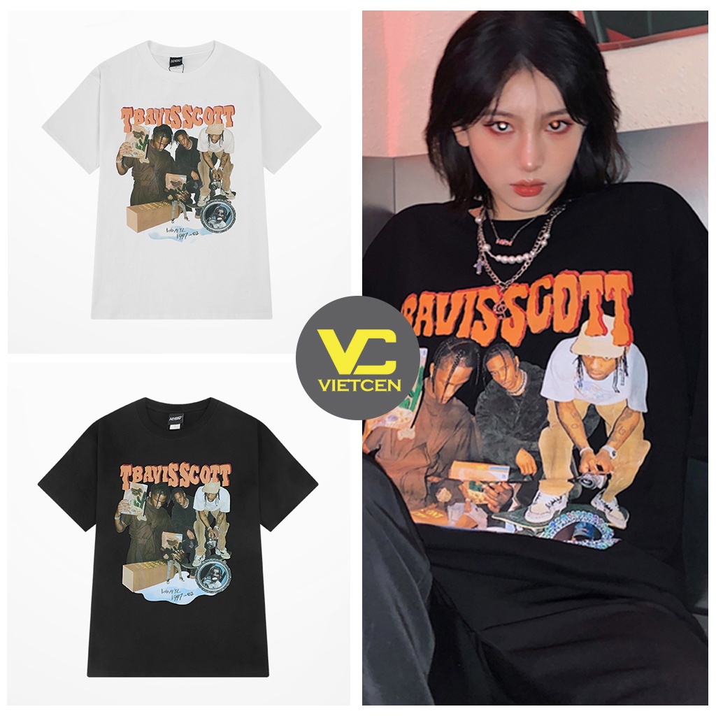 Áo Phông Nam Nữ Tay Lỡ VIETCEN Áo Thun Cotton Ulzzang Hàn Quốc TRAVISSCOTT