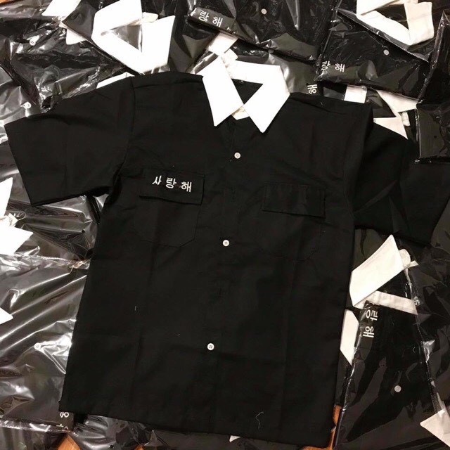 [Mã WASKT304 giảm 15% tối đa 30K đơn 99K] Áo sơ mi tay lỡ unisex form rộng Chữ Hàn Quốc phong cách ulzzang Wind | BigBuy360 - bigbuy360.vn