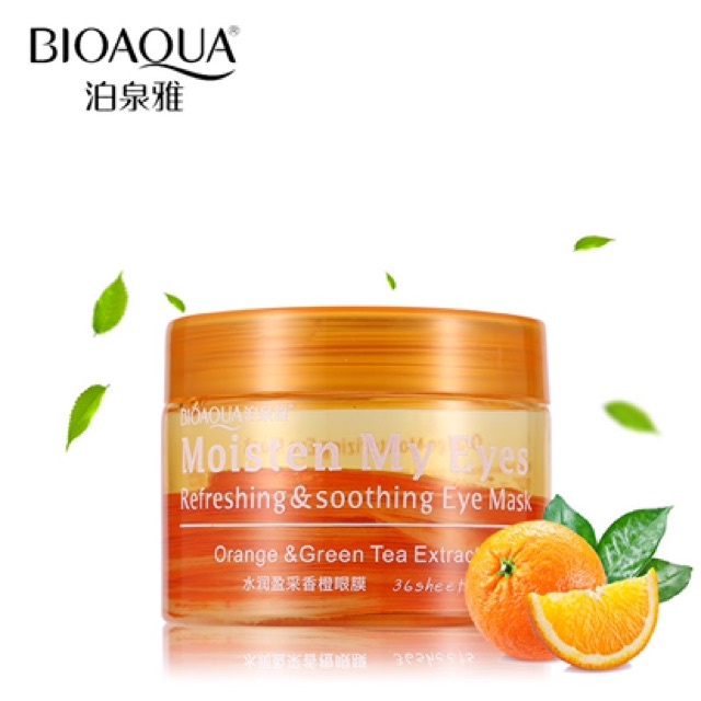 Mặt nạ dưỡng mắt Bioaqua Vitamin C Eye Mask Natural Eye Care, Mặt nạ cấp ẩm cho mắt giảm quầng thăm dưỡng ẩm cho mắt