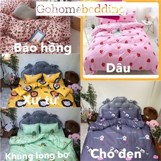 Vỏ Chăn Ga Gối Poly 5 món cotton poly cao cấp ( được chọn mẫu)