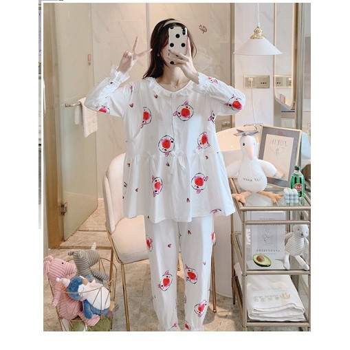 Bộ Bầu Dài Tay Sau Sinh-SAQ185