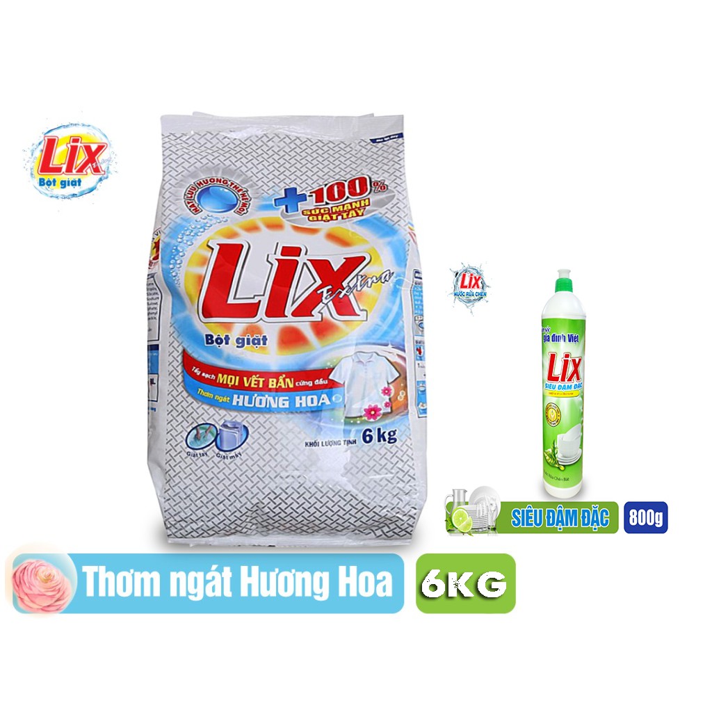 [Đặt Now giao liền] Bột giặt Lix 5.5kg Hương Hoa Xuân