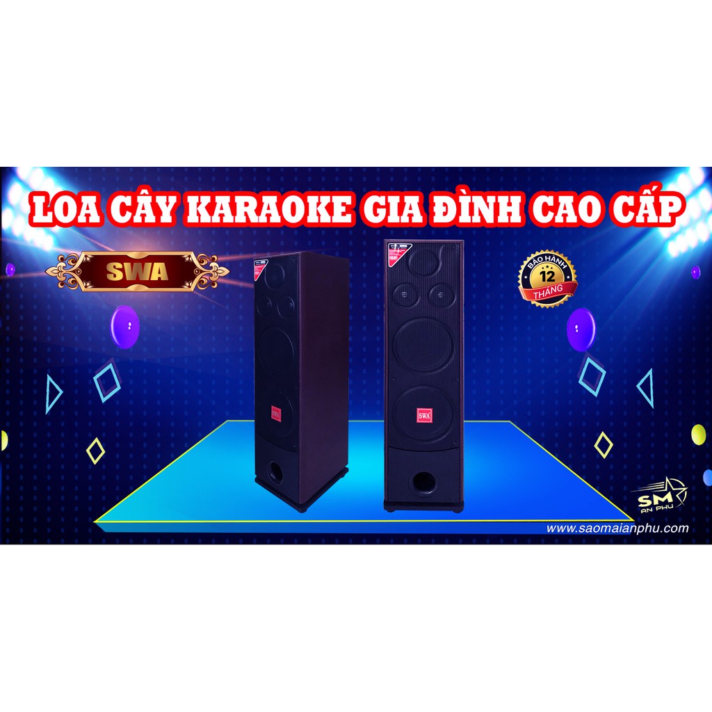 Loa Đứng 4 Bass 25cm, Loa Cây KaraOke Nghe Nhạc Hàng Cao Cấp SWA HD-320 ( bass từ đôi )