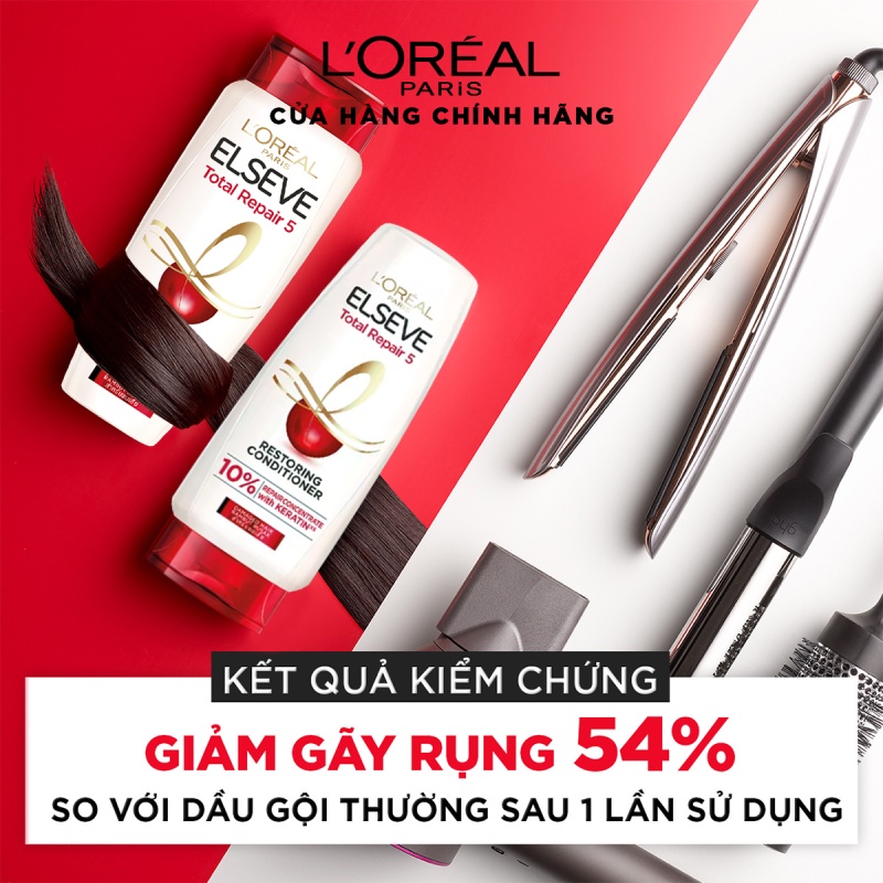 Bộ gội xả ủ phục hồi tóc L'oreal Paris Elseve Total Repair 5 Repairing