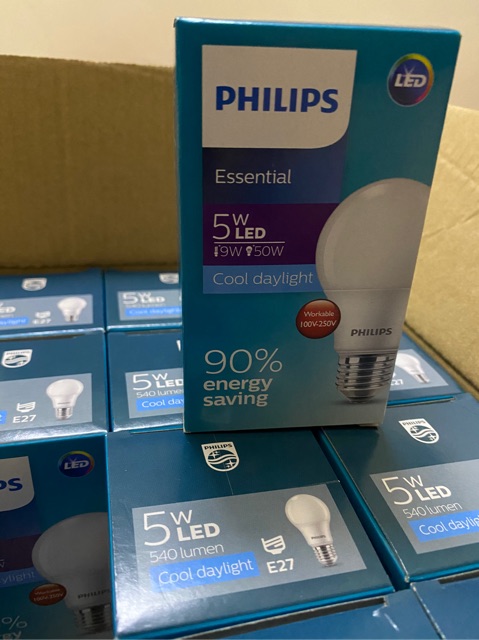 Combo 3 Đèn LED Bulb Philips 5w essential E27