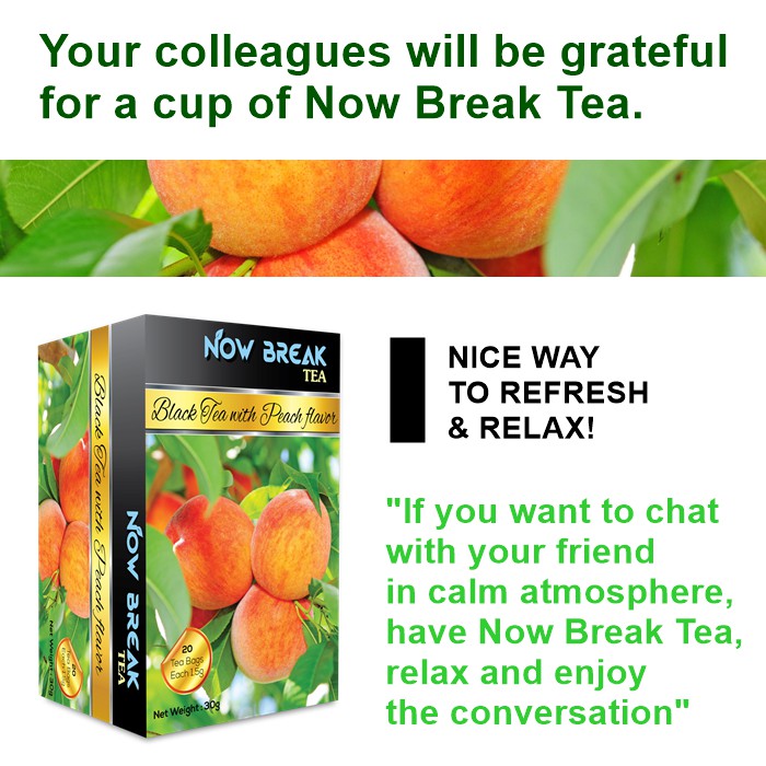Trà Đào Now Break Tea - Combo 2 hộp (kiểu trà Cozy, Lipton, Ahmad, Dilmah, Olong, Atiso, Nestea, quà Tết,)