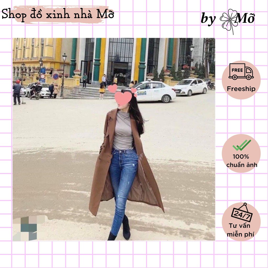 Áo khoác mangto kaki 2 lớp dáng dài hàng QCCC | BigBuy360 - bigbuy360.vn