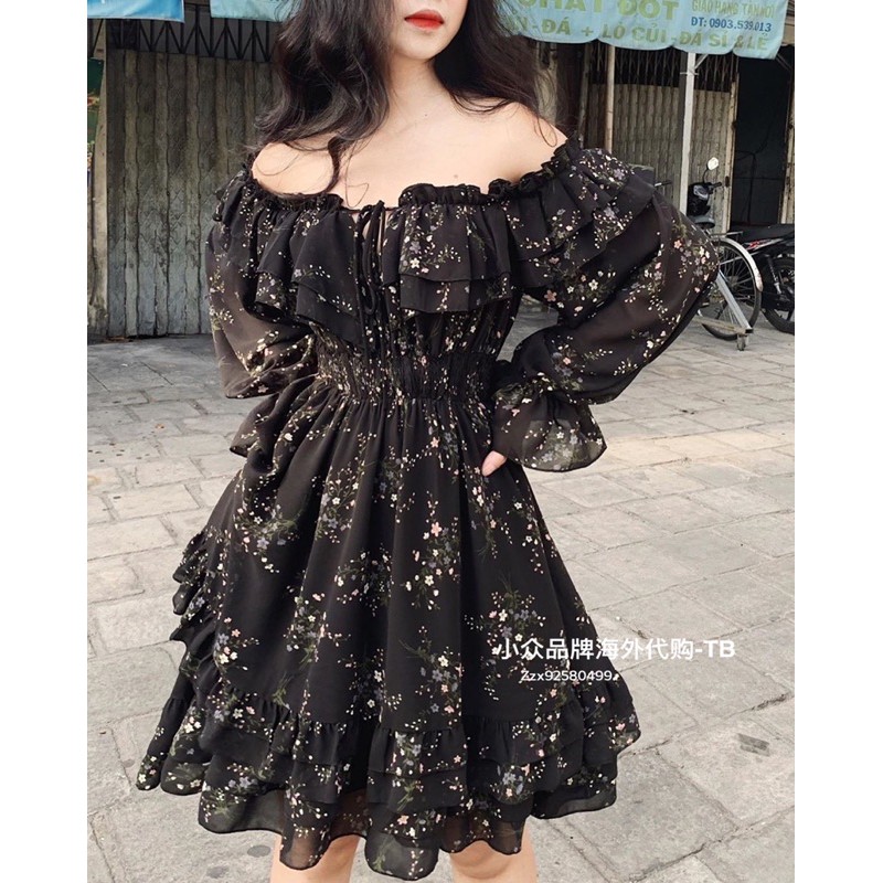 VÁY HOA NHÍ TRỄ VAI HÀNG QUẢNG CHÂU 2 LỚP SIÊU XINH | BigBuy360 - bigbuy360.vn