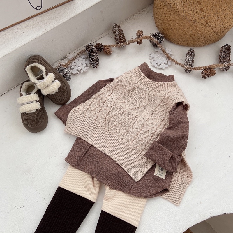 P'ti chou - Quần legging lót lông mix màu bé trai bé gái 3m - 3y