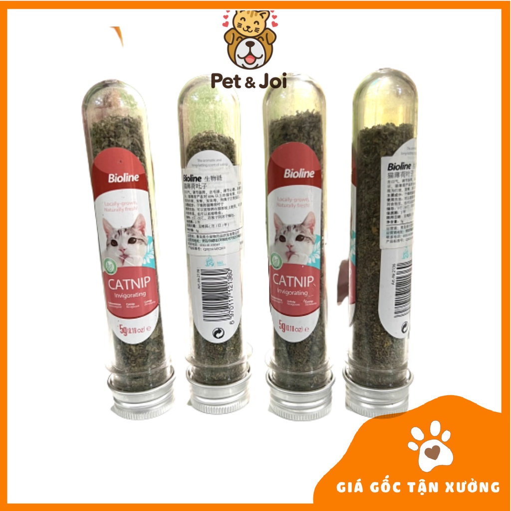Catnip Bioline ống cỏ mèo 45ml ⚡SIÊU_ƯU_ĐÃI⚡ CỎ KHÔ BẠC HÀ CHO MÈO - BẠC HÀ MÈO - CANIP CHO MÈO GIẢM STRESS - PET&amp;JOI