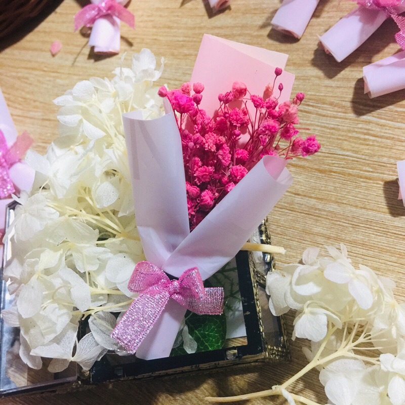 Đầu hoa baby gẫy cành làm bó hoa mini; hand made; trang trí; khung tranh giá rẻ kèm quà tặng 100gr